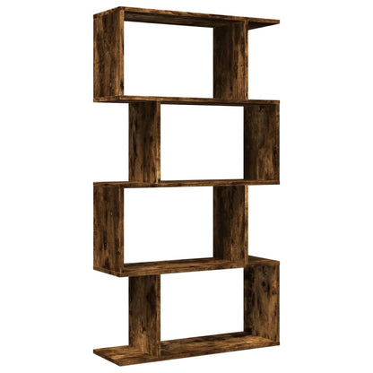 vidaXL Bibliothèque-Séparateur de pièce 4 étagères Chêne fumé 70x24x129 cm