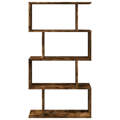 vidaXL Bibliothèque-Séparateur de pièce 4 étagères Chêne fumé 70x24x129 cm