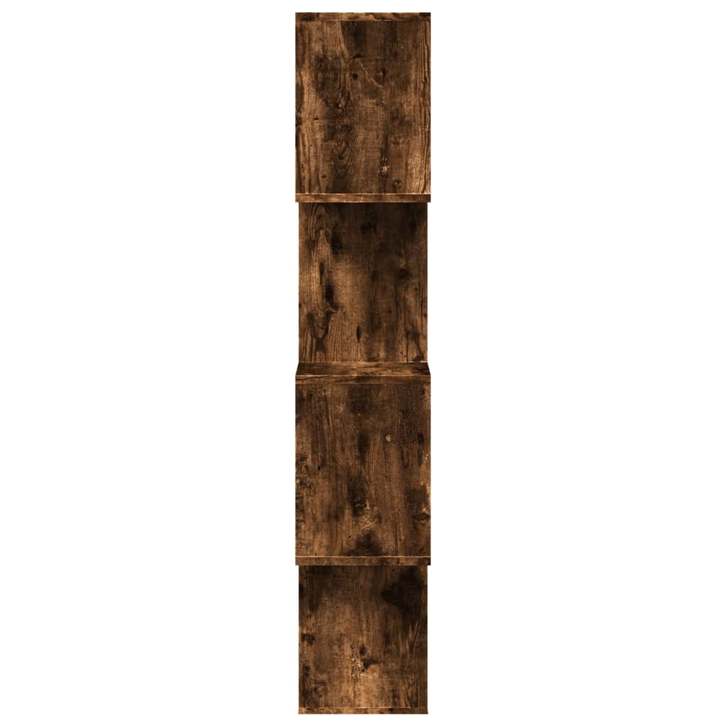 vidaXL Bibliothèque-Séparateur de pièce 4 étagères Chêne fumé 70x24x129 cm