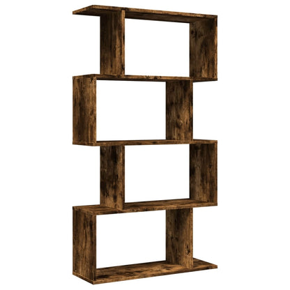 vidaXL Bibliothèque-Séparateur de pièce 4 étagères Chêne fumé 70x24x129 cm