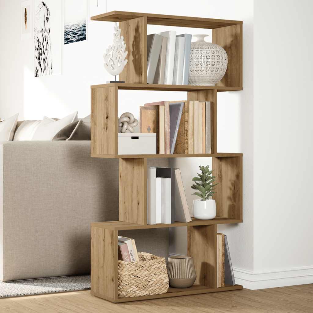 vidaXL Étagère de séparation de pièce 4 niveaux chêne artisan 70x24x129 cm