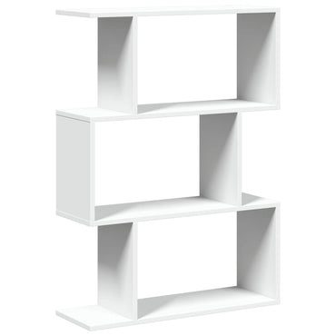 vidaXL Raumteiler Bücherregal 3-stufig Weiß 70x24x97 cm Holzwerkstoff