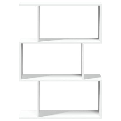 vidaXL Raumteiler Bücherregal 3-stufig Weiß 70x24x97 cm Holzwerkstoff