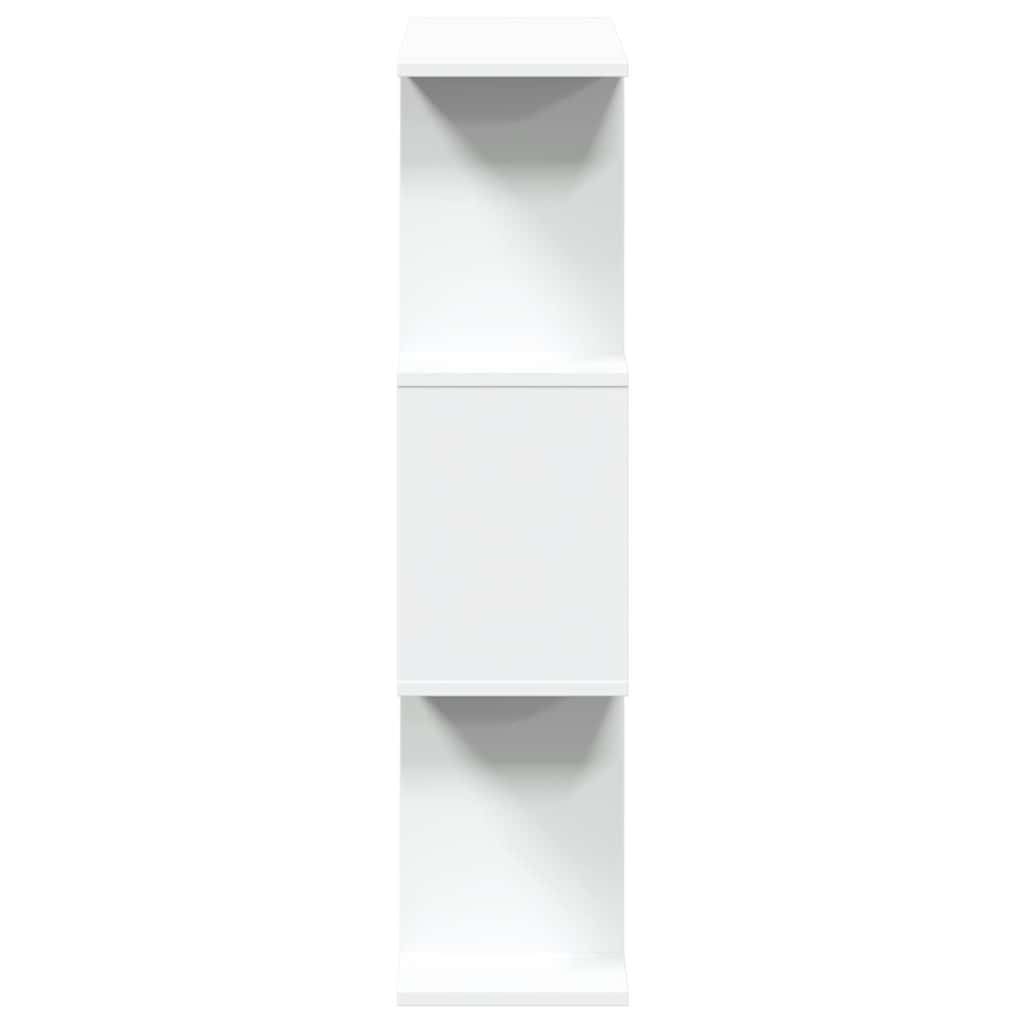 vidaXL Raumteiler Bücherregal 3-stufig Weiß 70x24x97 cm Holzwerkstoff