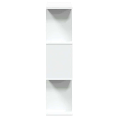 vidaXL Raumteiler Bücherregal 3-stufig Weiß 70x24x97 cm Holzwerkstoff