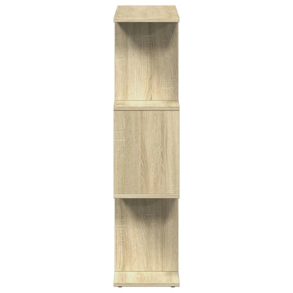 vidaXL Raumteiler-Bücherregal 3 Fächer Sonoma-Eiche 70x24x97 cm