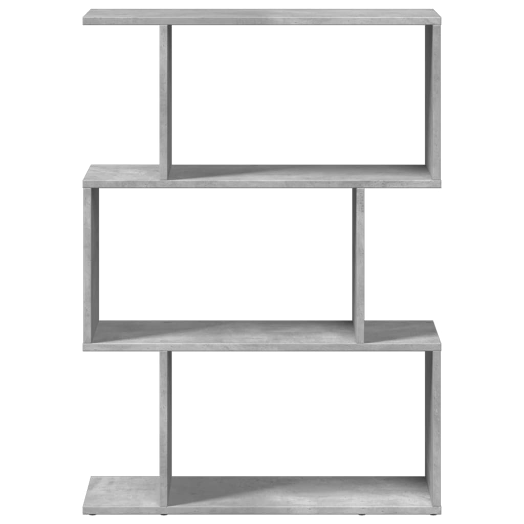 vidaXL Étagère de séparation de pièce 3 compartiments gris béton 70x24x97 cm
