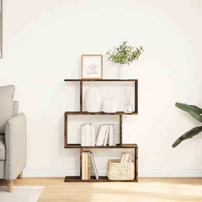 vidaXL Bibliothèque-Séparateur de pièce 3 Compartiments Chêne Fumée 70x24x97 cm