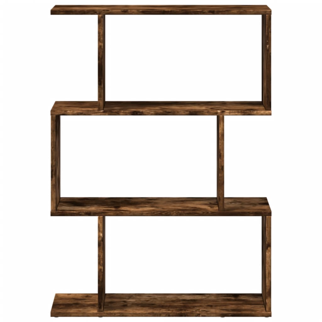 vidaXL Bibliothèque-Séparateur de pièce 3 Compartiments Chêne Fumée 70x24x97 cm