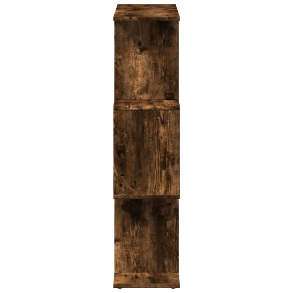 vidaXL Bibliothèque-Séparateur de pièce 3 Compartiments Chêne Fumée 70x24x97 cm