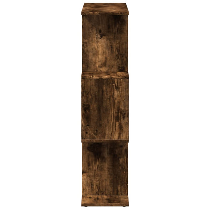 vidaXL Bibliothèque-Séparateur de pièce 3 Compartiments Chêne Fumée 70x24x97 cm