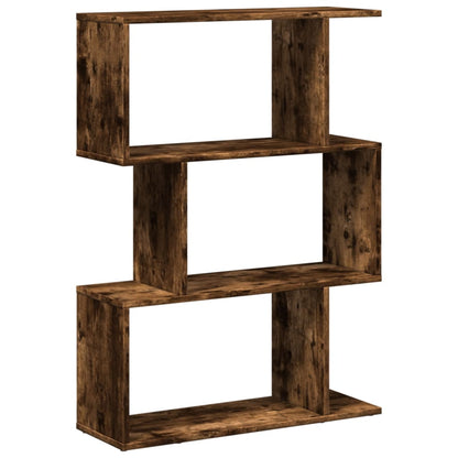 vidaXL Bibliothèque-Séparateur de pièce 3 Compartiments Chêne Fumée 70x24x97 cm