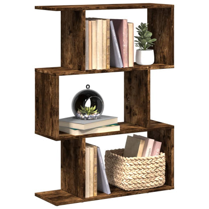 vidaXL Bibliothèque-Séparateur de pièce 3 Compartiments Chêne Fumée 70x24x97 cm