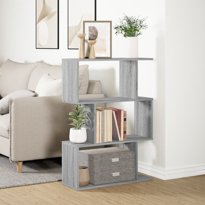 vidaXL Bibliothèque-Séparateur de Pièce 3 Compartiments Gris Sonoma 70x24x97 cm