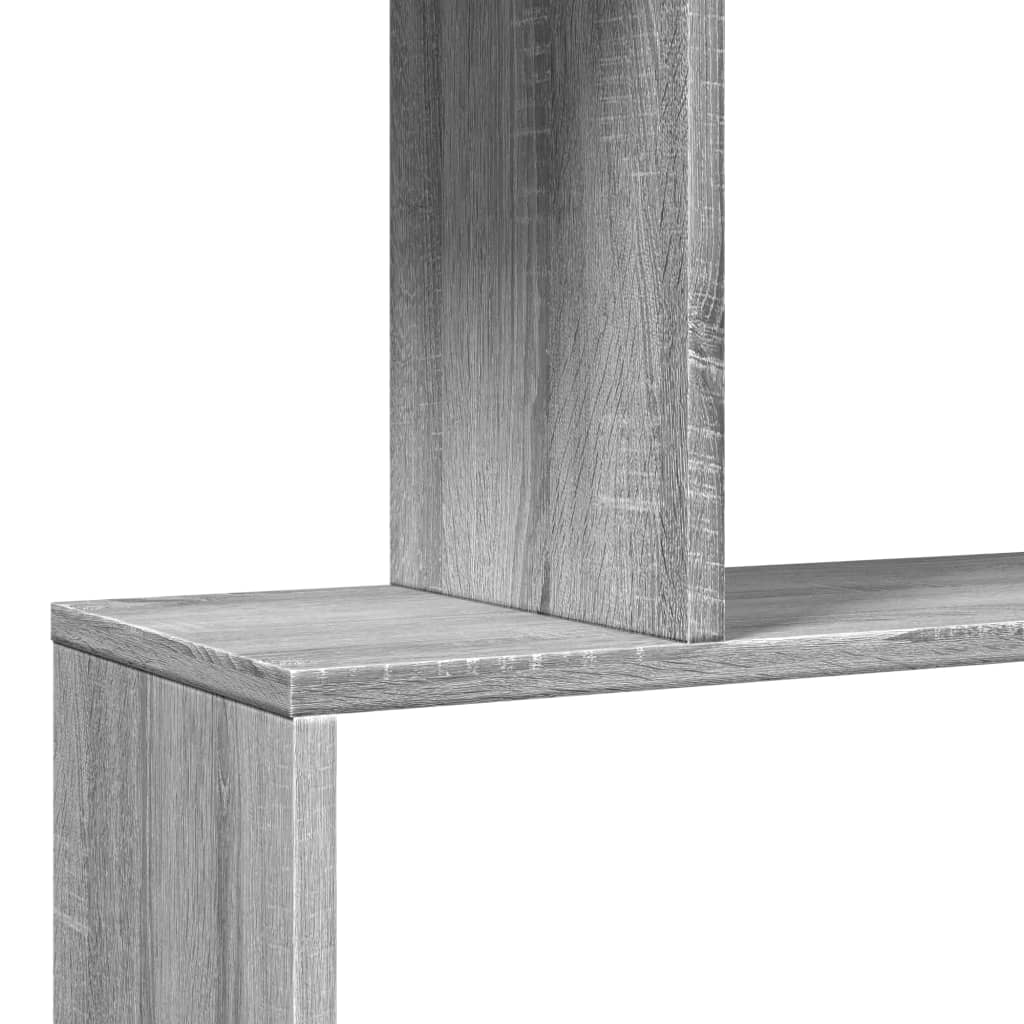 vidaXL Bibliothèque-Séparateur de Pièce 3 Compartiments Gris Sonoma 70x24x97 cm