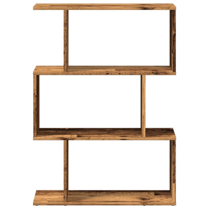 vidaXL Raumteiler-Bücherregal 3 Fächer Altholz-Optik 70x24x97 cm