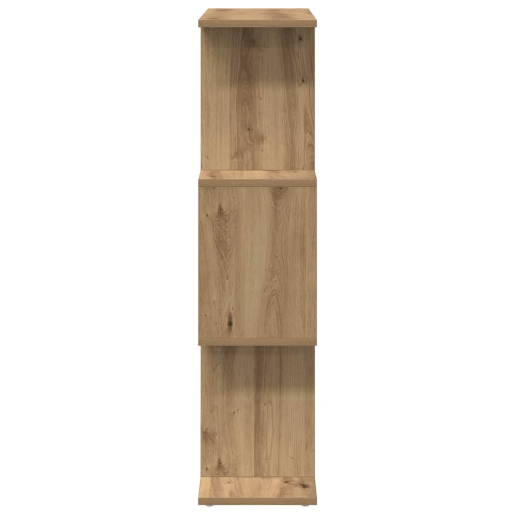 vidaXL Raumteiler-Bücherregal 3 Fächer Artisan-Eiche 70x24x97 cm