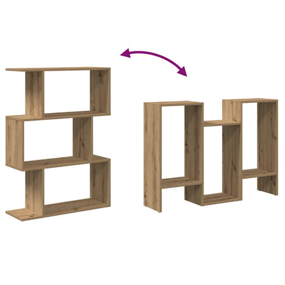 vidaXL Raumteiler-Bücherregal 3 Fächer Artisan-Eiche 70x24x97 cm