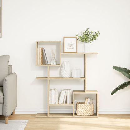 vidaXL Raumteiler-Bücherregal Sonoma-Eiche 92x29x112 cm Holzwerkstoff