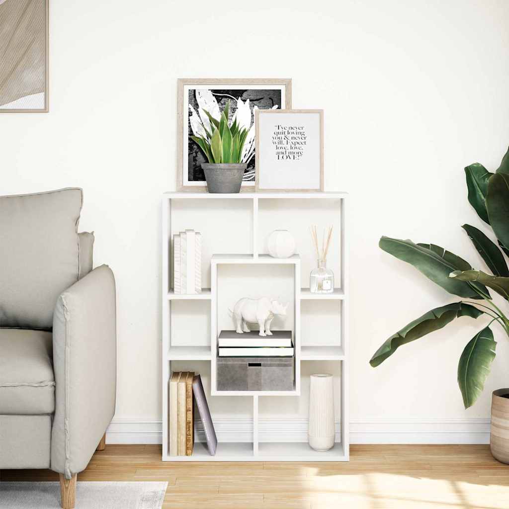 vidaXL Bücherregal Weiß 63 x 20 x 90 cm Holzwerkstoff