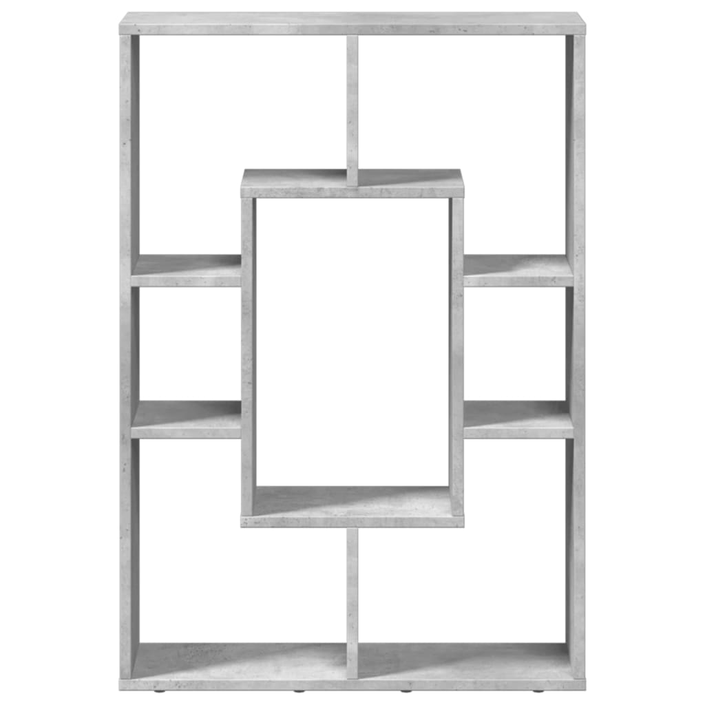 vidaXL Bibliothèque gris béton 63x20x90 cm Bois d'ingénierie