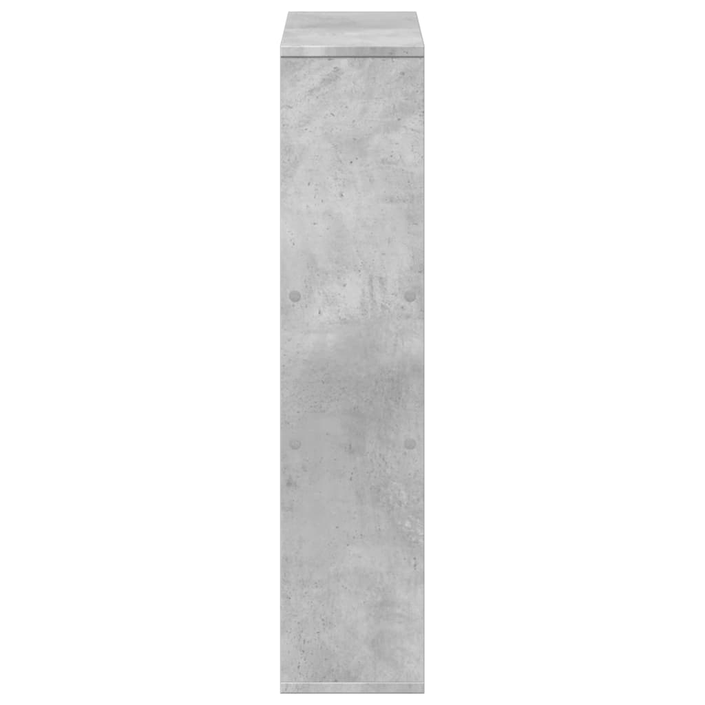 vidaXL Bibliothèque gris béton 63x20x90 cm Bois d'ingénierie