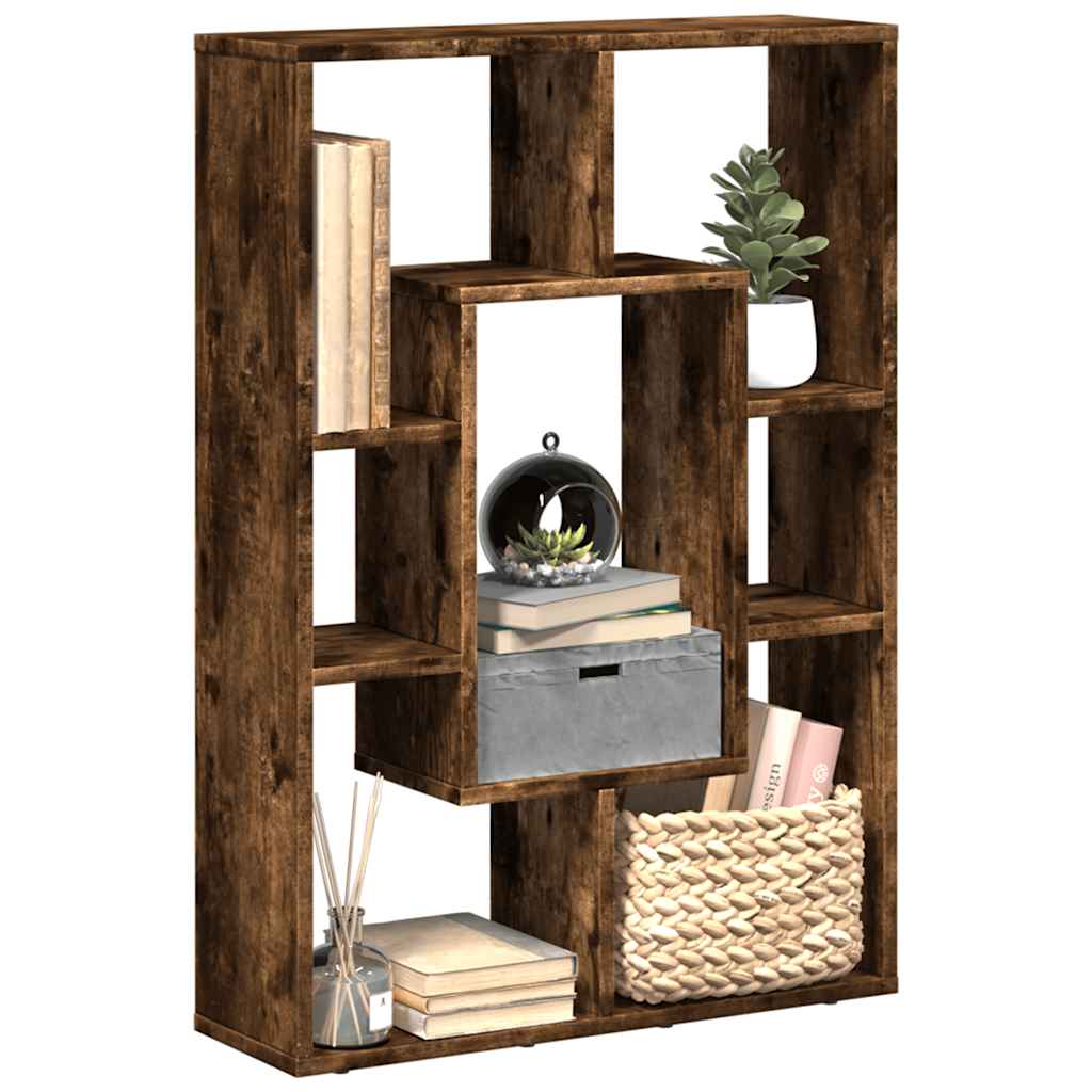 vidaXL Bücherregal Räuchereiche 63x20x90 cm Holzwerkstoff