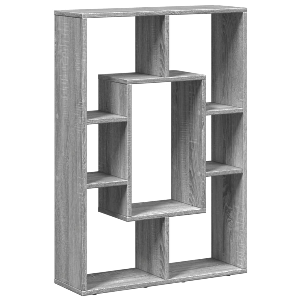 vidaXL Bücherregal Grau Sonoma 63x20x90 cm Holzwerkstoff