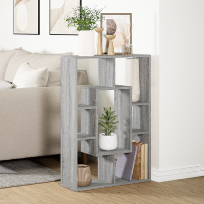 vidaXL Bücherregal Grau Sonoma 63x20x90 cm Holzwerkstoff