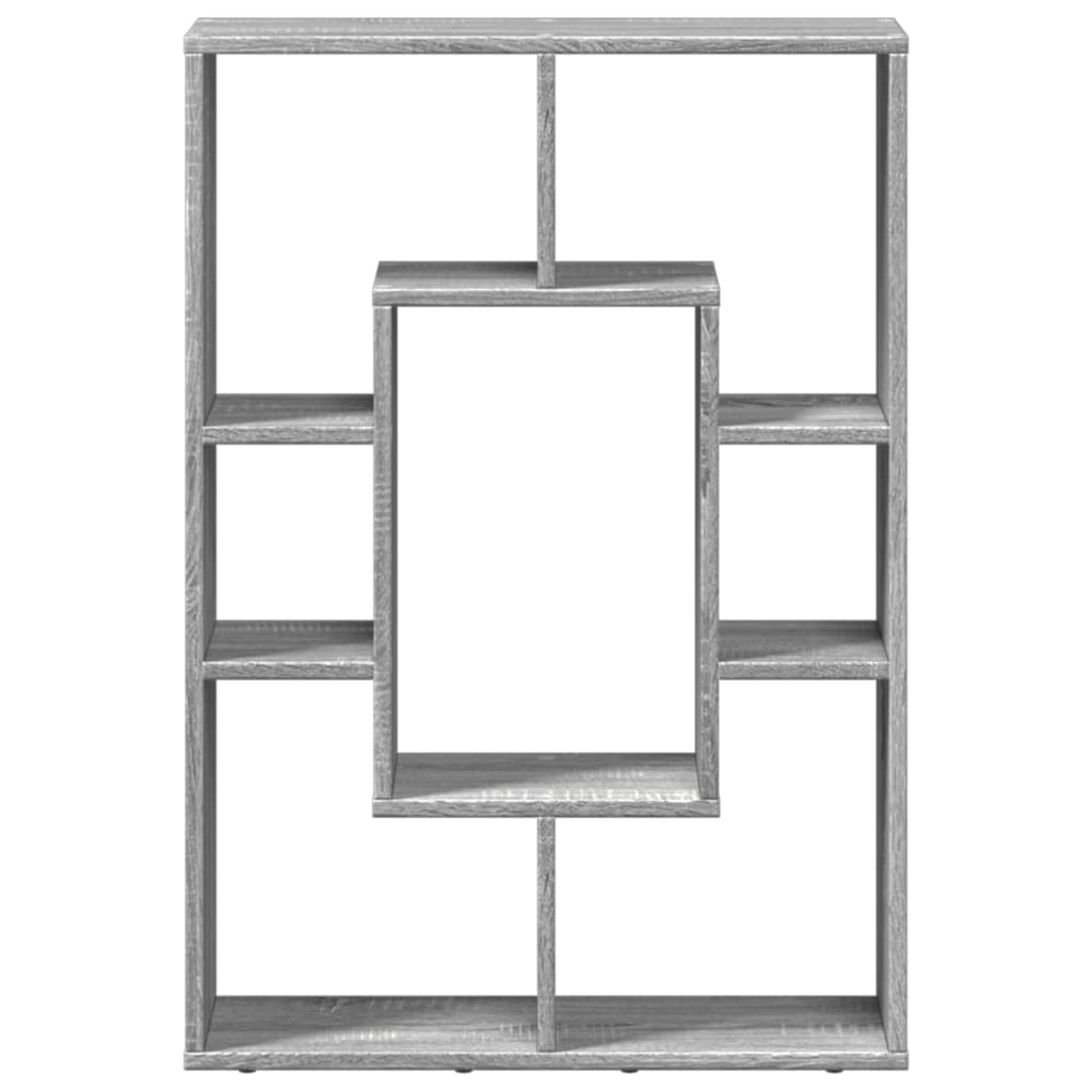 vidaXL Bücherregal Grau Sonoma 63x20x90 cm Holzwerkstoff