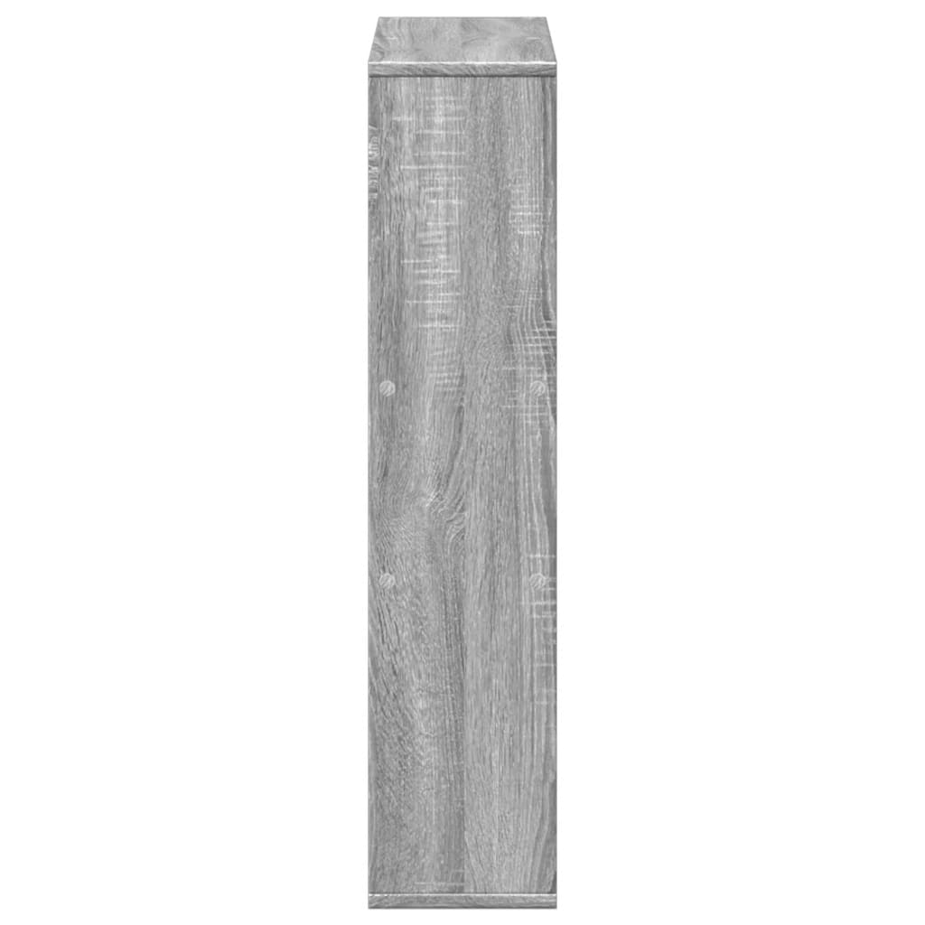 vidaXL Bücherregal Grau Sonoma 63x20x90 cm Holzwerkstoff