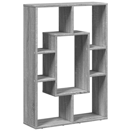 vidaXL Bücherregal Grau Sonoma 63x20x90 cm Holzwerkstoff