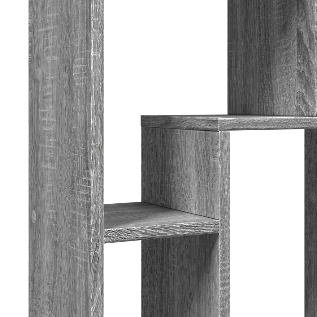 vidaXL Bücherregal Grau Sonoma 63x20x90 cm Holzwerkstoff