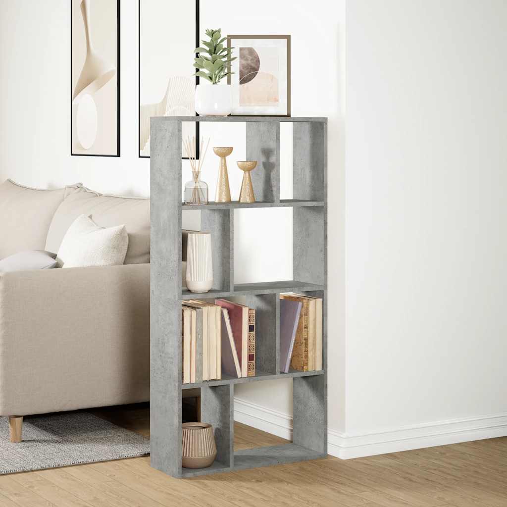 vidaXL Bücherregal Betongrau 60x20x120,5 cm Holzwerkstoff
