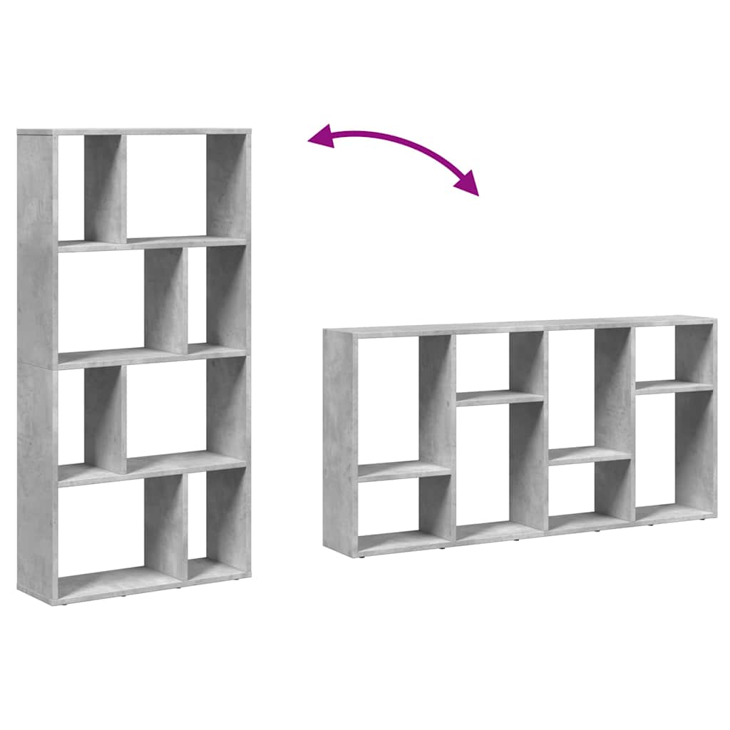 vidaXL Bücherregal Betongrau 60x20x120,5 cm Holzwerkstoff