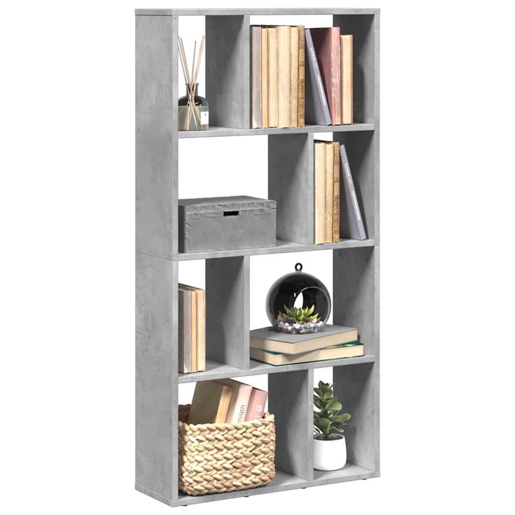 vidaXL Bücherregal Betongrau 60x20x120,5 cm Holzwerkstoff