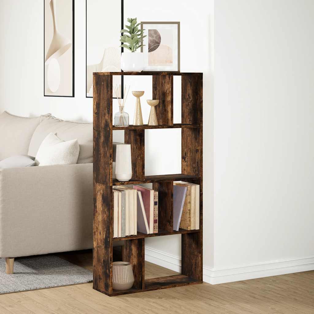 vidaXL Bücherregal Räuchereiche 60x20x120,5 cm Holzwerkstoff