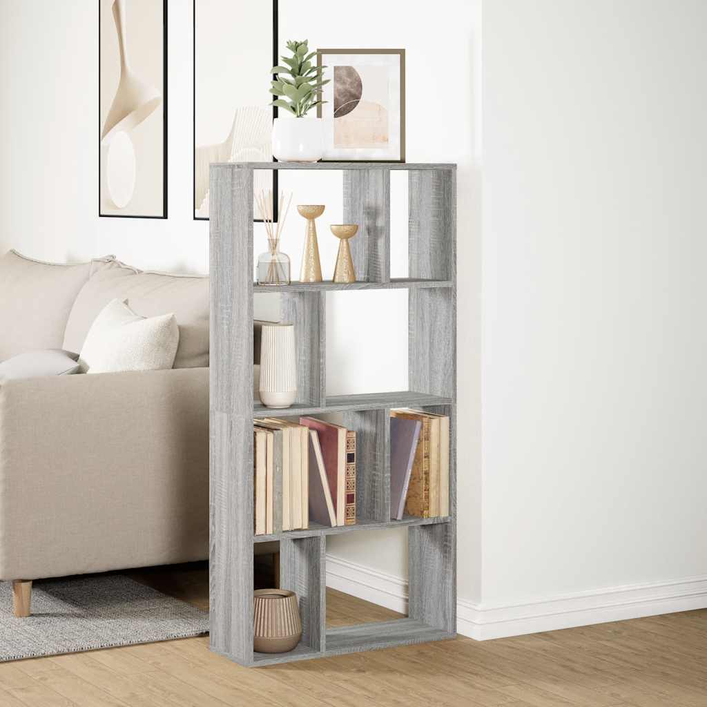 vidaXL Bücherregal Grau Sonoma 60x20x120,5 cm Holzwerkstoff