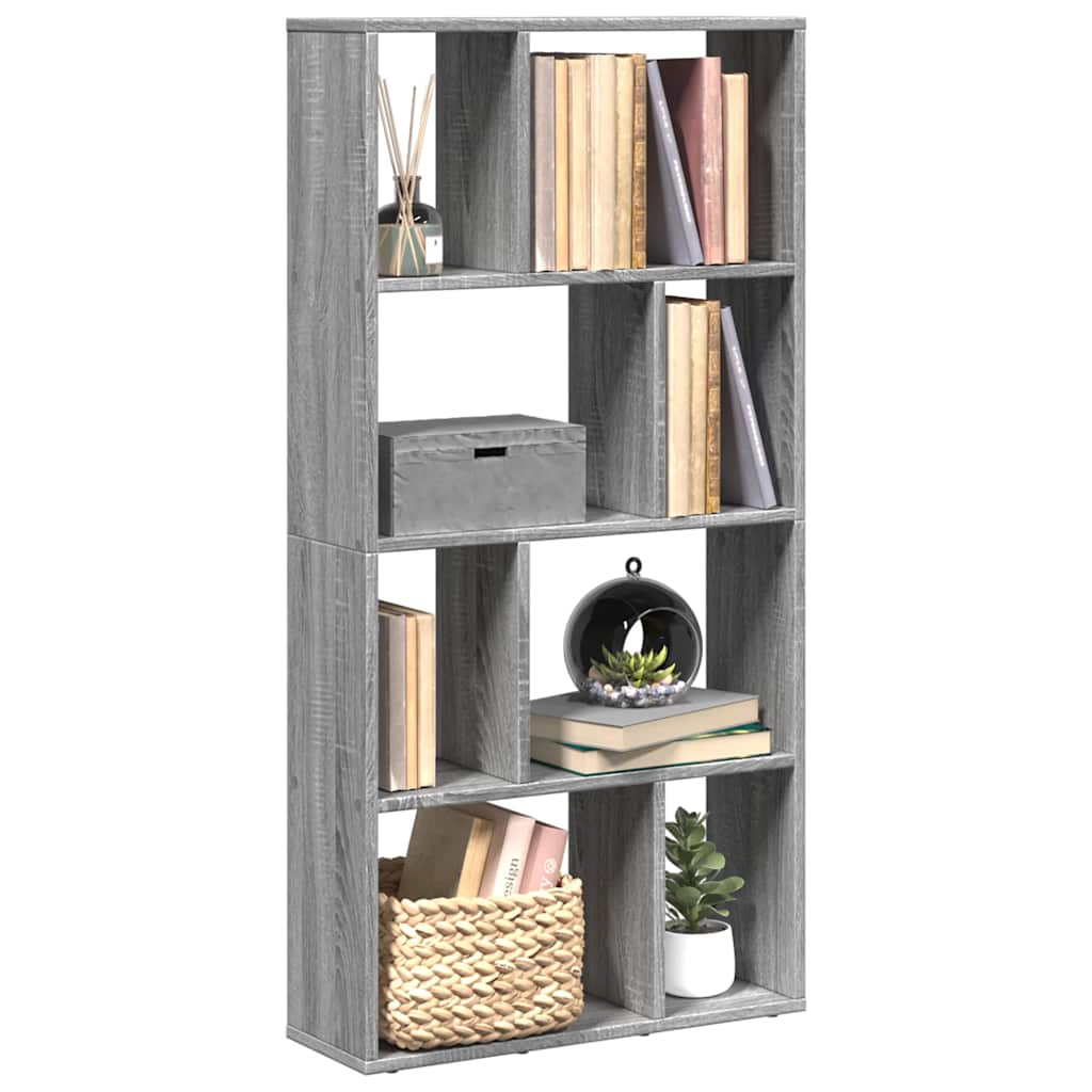 vidaXL Bücherregal Grau Sonoma 60x20x120,5 cm Holzwerkstoff