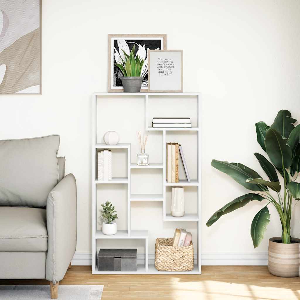 vidaXL Bücherregal Weiß 72x20x120,5 cm Holzwerkstoff