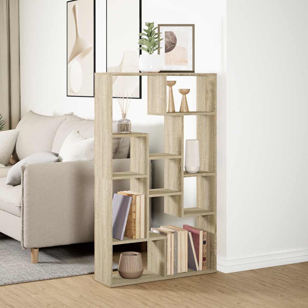 vidaXL Bücherregal Sonoma-Eiche 72x20x120,5 cm Holzwerkstoff