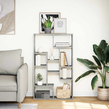 vidaXL Bibliothèque gris béton 72x20x120,5 cm bois d'ingénierie