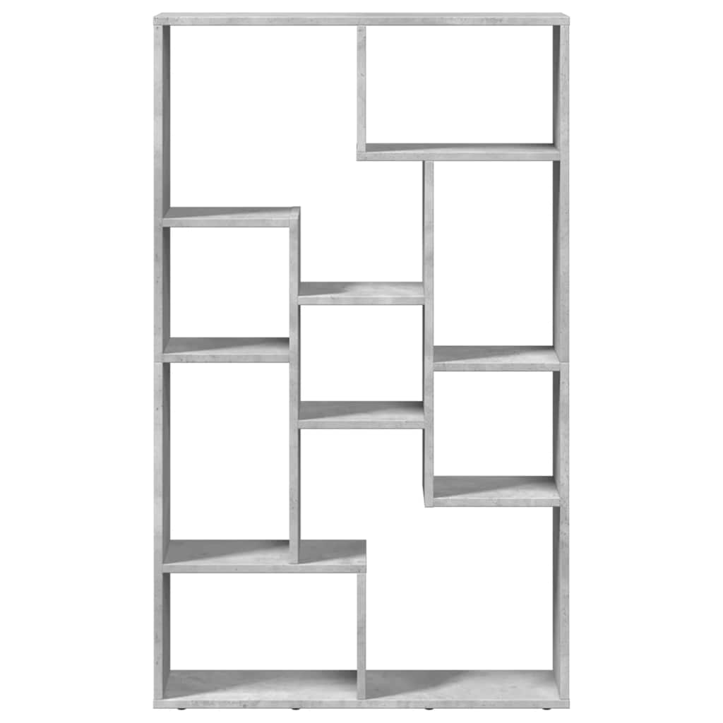 vidaXL Bibliothèque gris béton 72x20x120,5 cm bois d'ingénierie