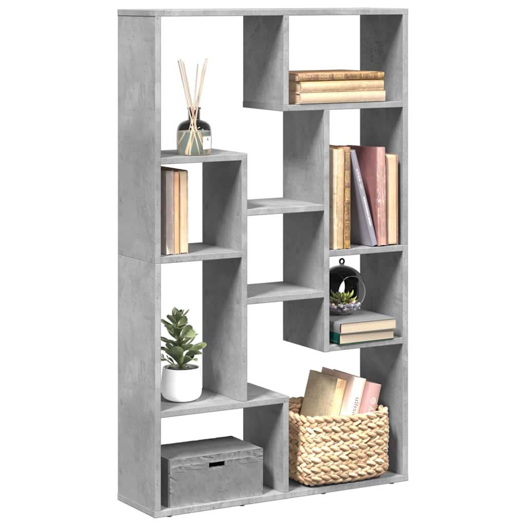 vidaXL Bibliothèque gris béton 72x20x120,5 cm bois d'ingénierie