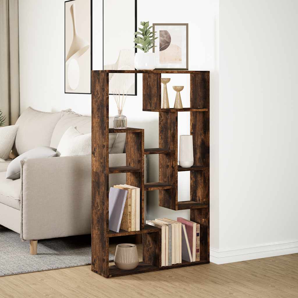vidaXL Étagère chêne fumé 72x20x120,5 cm bois d'ingénierie