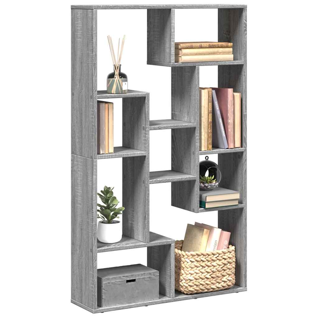 vidaXL Bücherregal Grau Sonoma 72x20x120,5 cm Holzwerkstoff