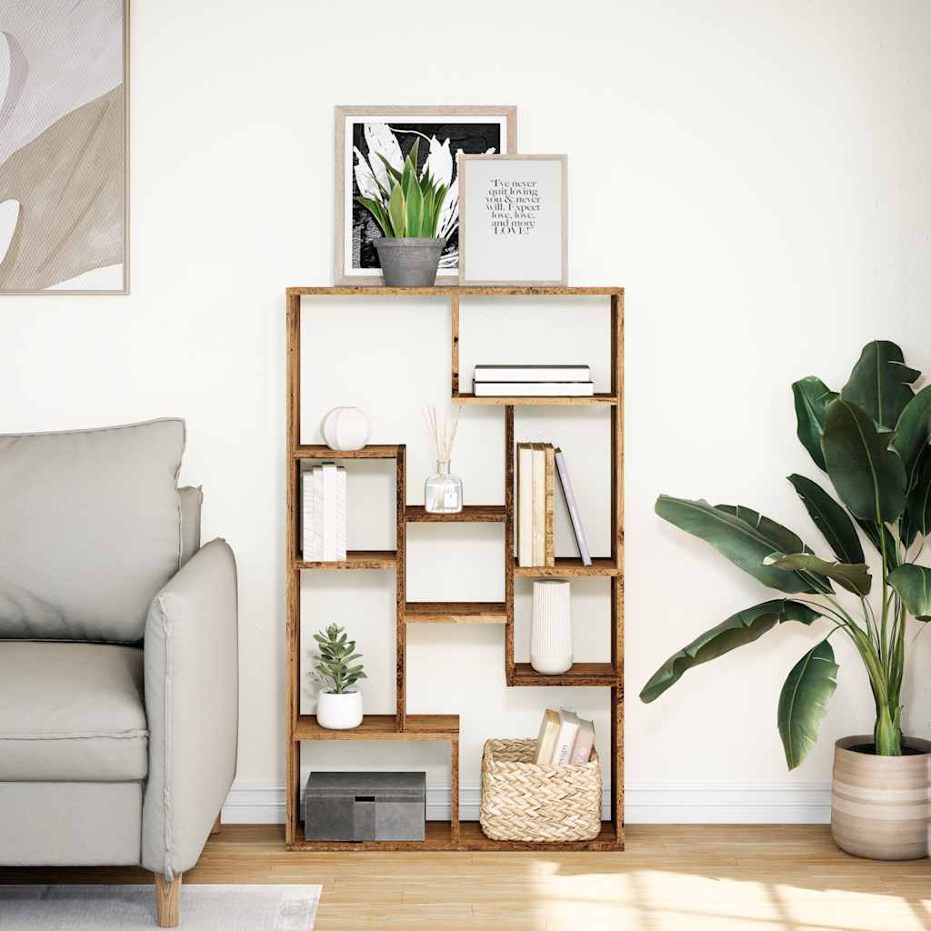 vidaXL Bücherregal Altholz-Optik 72x20x120,5 cm Holzwerkstoff