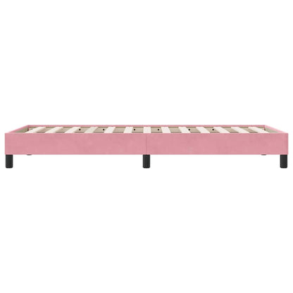 Bettgestell ohne Matratze Rosa 80x210 cm Samt