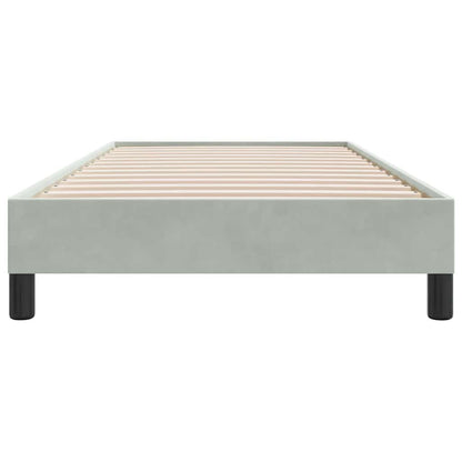 vidaXL Bettgestell ohne Matratze Hellgrau 90x210 cm Samt