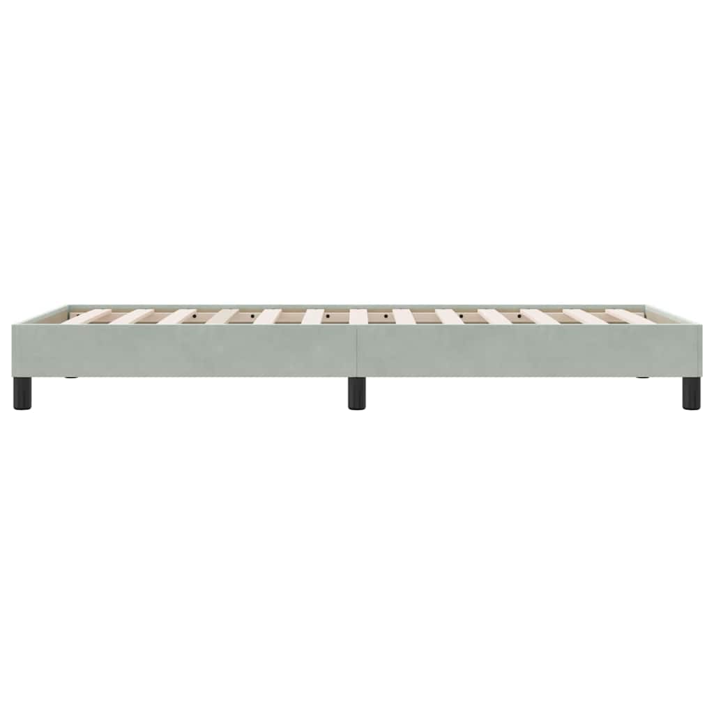 vidaXL Bettgestell ohne Matratze Hellgrau 90x210 cm Samt